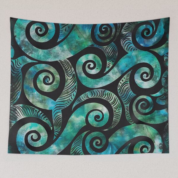 Artikelvorschau, Neuseeland Māori Paua Muster Koru Design 31 entworfen und verkauft von GrinGalore.