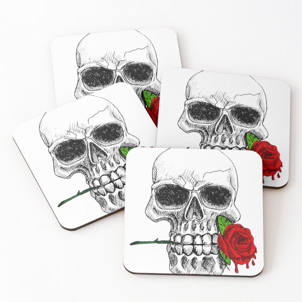 Item preview, skull with a rose designed and sold by J-Alex-.