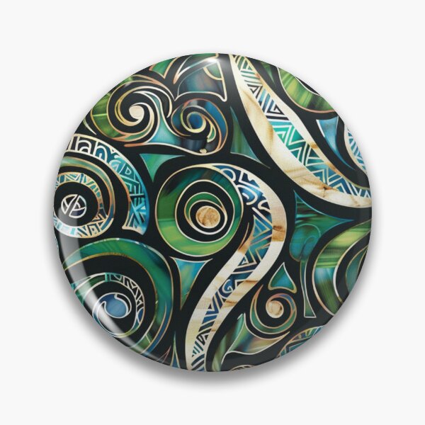 Item preview, New Zealand Māori Paua Pattern Koru Design 34 designed and sold by GrinGalore.
