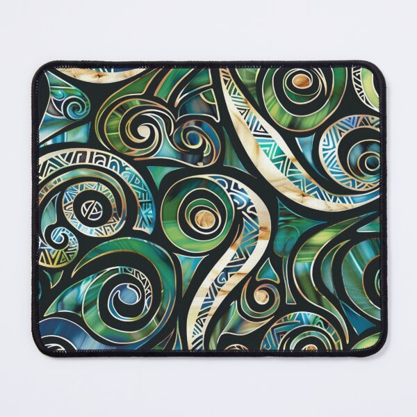 Item preview, New Zealand Māori Paua Pattern Koru Design 34 designed and sold by GrinGalore.