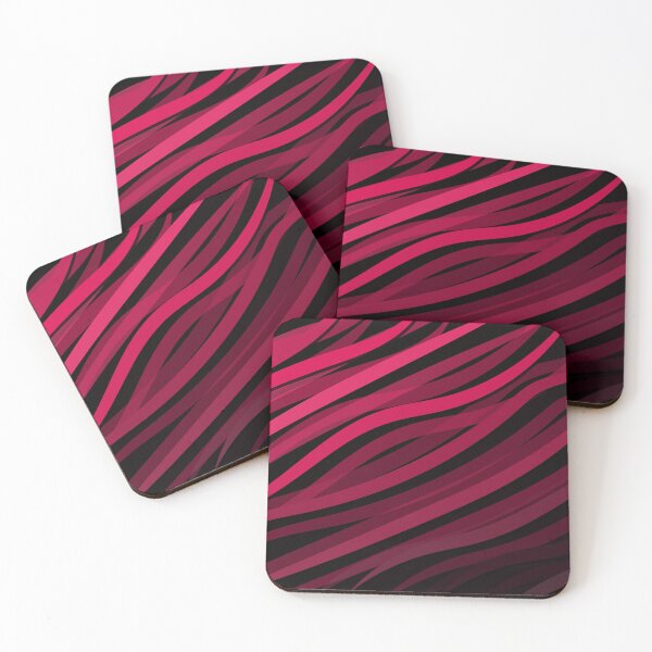 Item preview, Pink color stringy thick wavy line stripes background  designed and sold by SpinklyCreations.