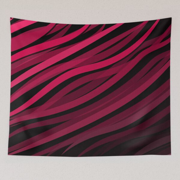 Item preview, Pink color stringy thick wavy line stripes background  designed and sold by SpinklyCreations.