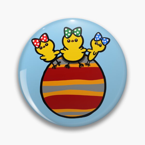 Item preview, Friendly space chicks holding hands on a planet designed and sold by Demeka-chan.