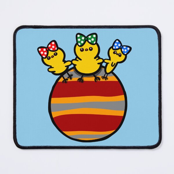 Item preview, Friendly space chicks holding hands on a planet designed and sold by Demeka-chan.