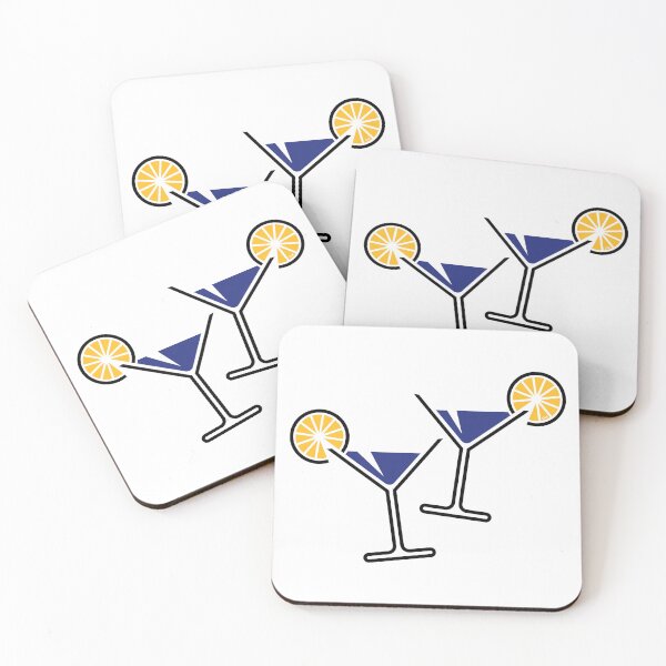 Item preview, 2 Cocktail Glasses / Martini / Cheers (Blue / 3C) designed and sold by MrFaulbaum.