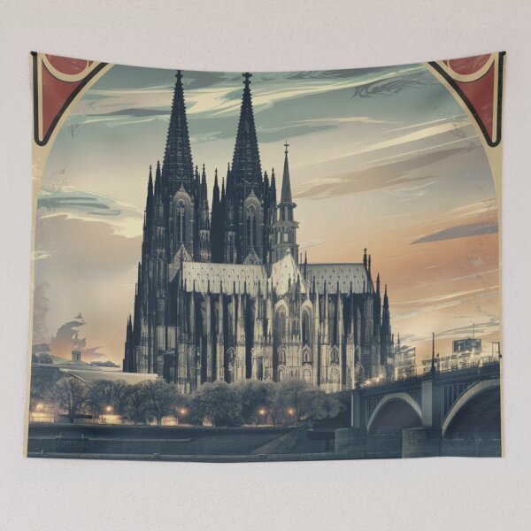 Item preview, Cologne Vintage Travel Poster designed and sold by TravelerRat.
