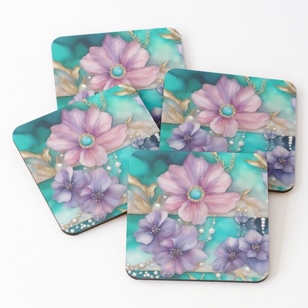 Item preview, Turquoise Flower Bed designed and sold by CalmnessbyChoice.