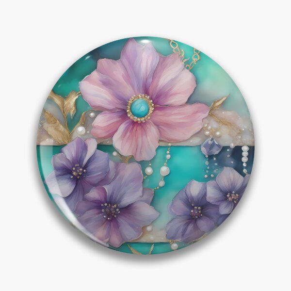 Item preview, Turquoise Flower Bed designed and sold by CalmnessbyChoice.