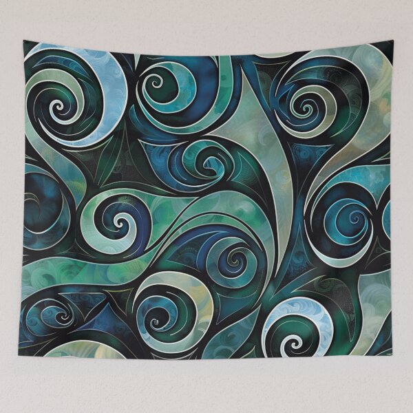 Artikelvorschau, Neuseeland Māori Paua Muster Koru Design 39 entworfen und verkauft von GrinGalore.