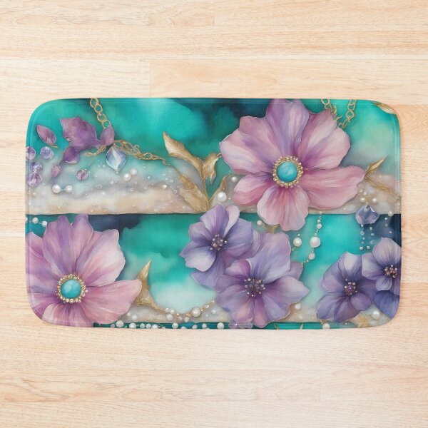 Item preview, Turquoise Flower Bed designed and sold by CalmnessbyChoice.