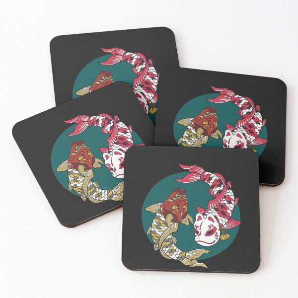 Item preview, Yin and Yang yoKai koi designed and sold by pinkFrogInSpace.