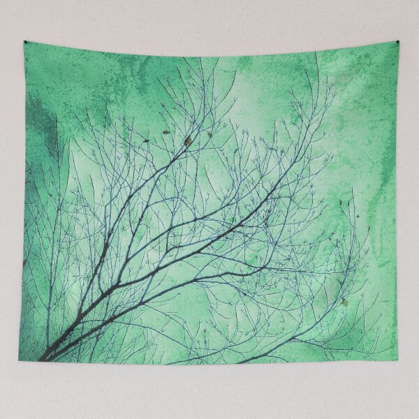 Item preview, Abstract Autumn Tree Branches with Green Grunge Background designed and sold by SXW Designs.