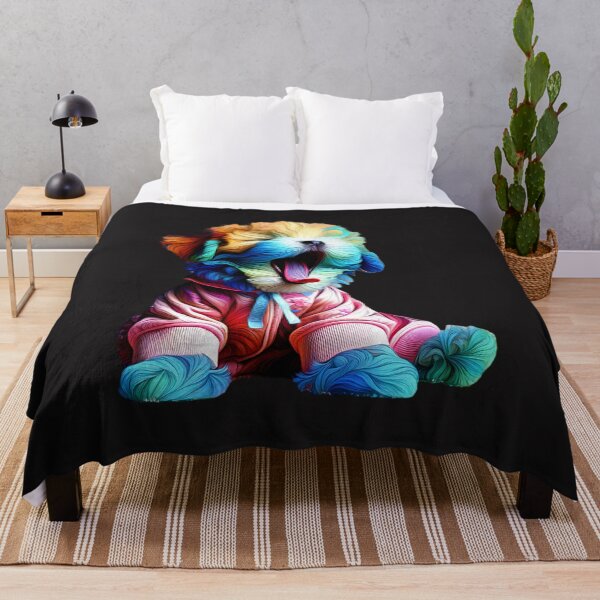 Item preview, Cute Colorful Puppy Yawning designed and sold by AwesomeBeyondLimits.