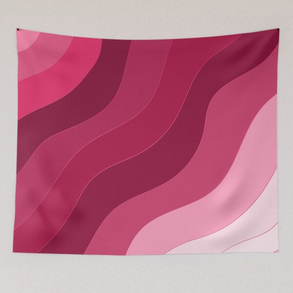 Item preview, Pink different sized wavy curved thick lines  designed and sold by SpinklyCreations.