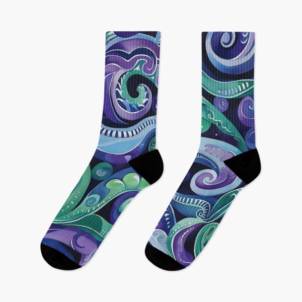 Artikelvorschau, Neuseeland Māori Paua Muster Koru Design 40 entworfen und verkauft von GrinGalore.