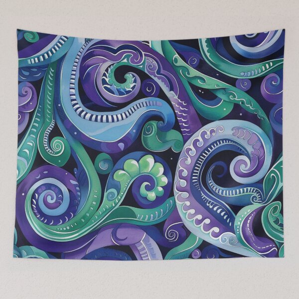 Artikelvorschau, Neuseeland Māori Paua Muster Koru Design 40 entworfen und verkauft von GrinGalore.