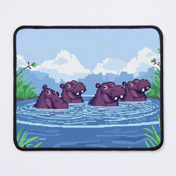 Item preview, Pixel Hippos River Serenade designed and sold by NaturePixel.
