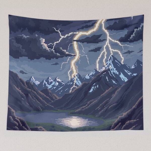 Item preview, Pixel Peaks Lightning in the Storm designed and sold by NaturePixel.