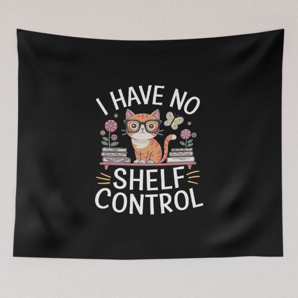 Item preview, Funny Cat No Shelf Control - Book Lover Cat Design designed and sold by love3617.