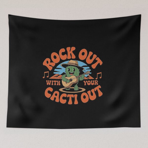 Item preview, Cactus Playing Guitar - Rock Out with Your Cacti Out Desert Theme designed and sold by love3617.