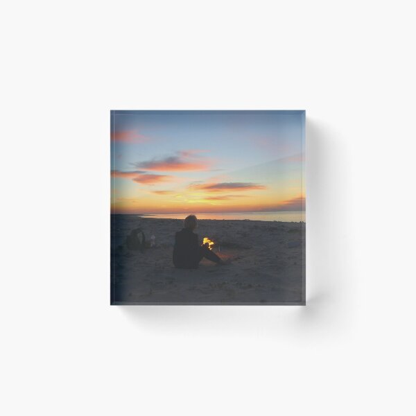 Item preview, A person, a fire, a sunrise and the Atlantic Ocean designed and sold by ZoffArt-Shop.