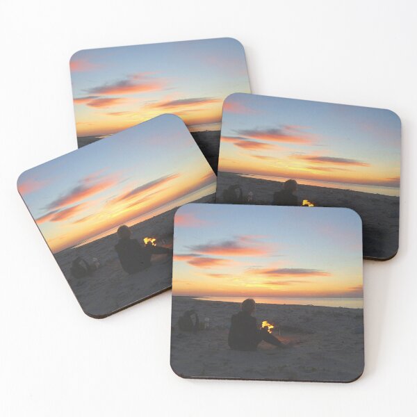 Item preview, A person, a fire, a sunrise and the Atlantic Ocean designed and sold by ZoffArt-Shop.