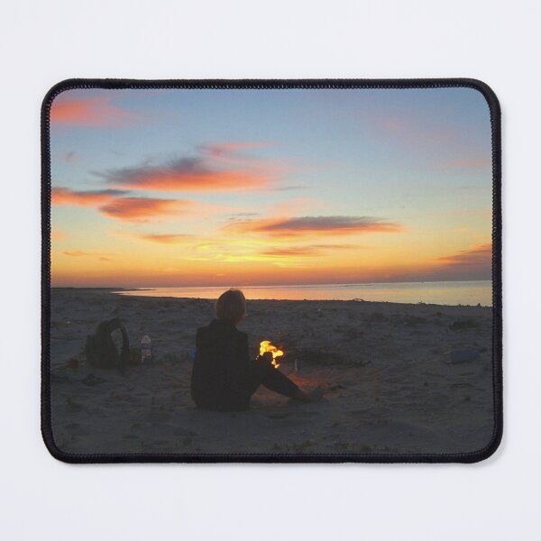 Item preview, A person, a fire, a sunrise and the Atlantic Ocean designed and sold by ZoffArt-Shop.