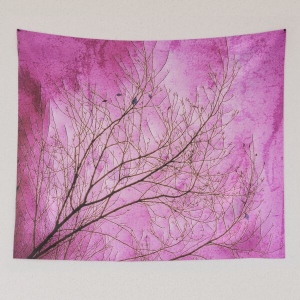 Item preview, Abstract Autumn Tree Branches with Pink Grunge Background designed and sold by SXW Designs.