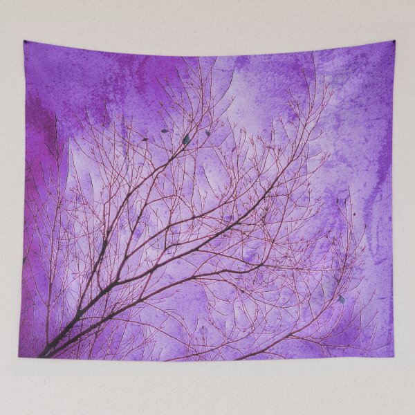 Item preview, Abstract Autumn Tree Branches with Purple Grunge Background designed and sold by SXW Designs.