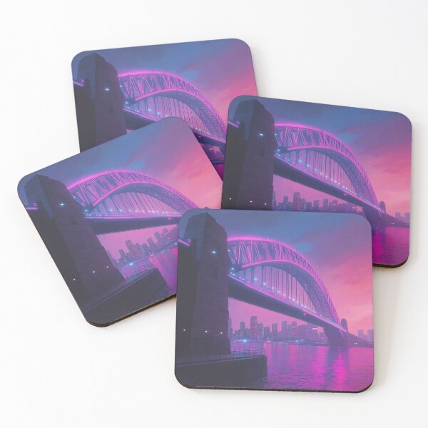 Item preview, Sydney Harbour Bridge Pink Sunset designed and sold by BurblePodcast.