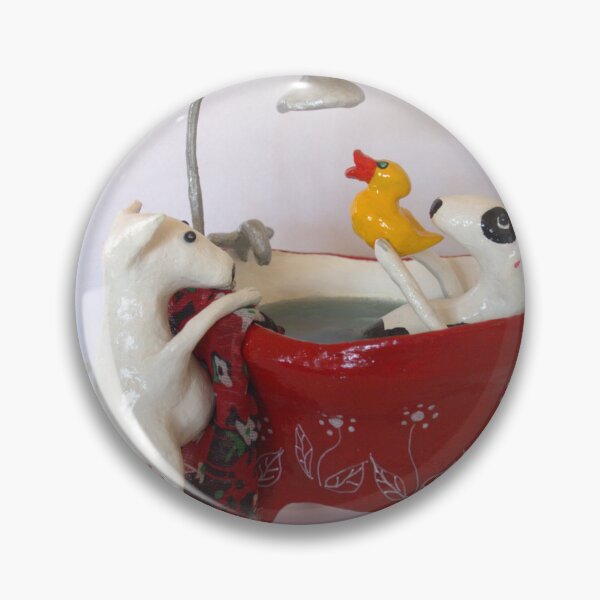 Item preview, Bullterrier bathing time designed and sold by Hanneke Jonkman.