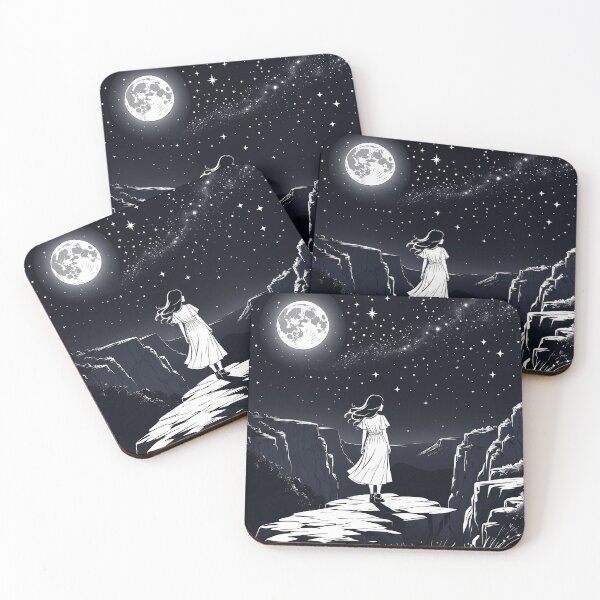 Item preview, Lonely soul looking at the night sky designed and sold by Moonde04.