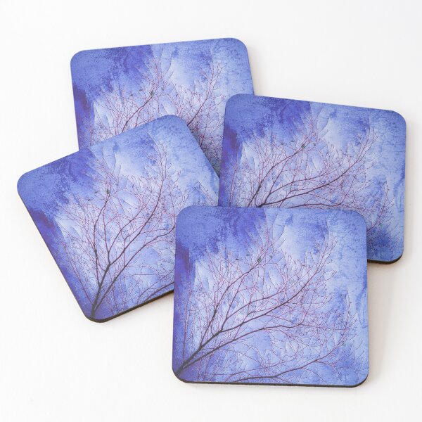 Item preview, Abstract Autumn Tree Branches with Blue Grunge Background designed and sold by SXW Designs.