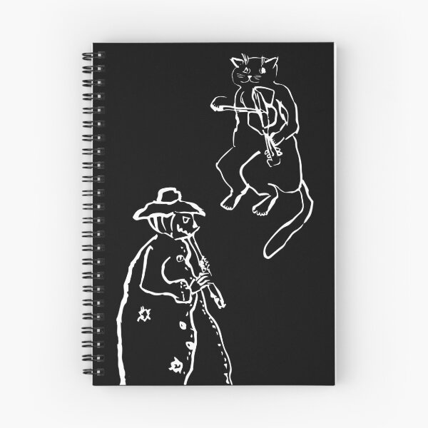 Item preview, Wandering Cat playing on a violin and the Scarecrow - on a flute designed and sold by Dina Akselrod.