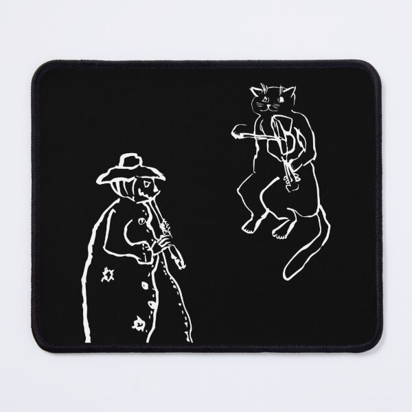 Item preview, Wandering Cat playing on a violin and the Scarecrow - on a flute designed and sold by Dina Akselrod.
