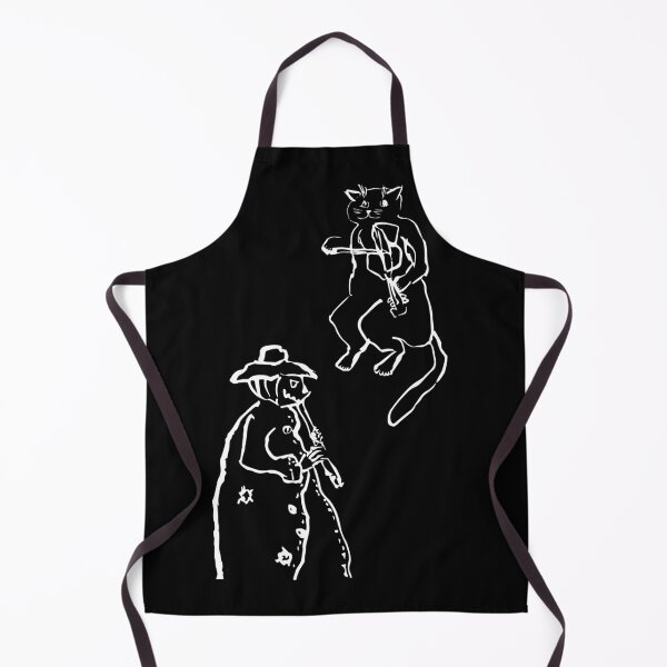 Item preview, Wandering Cat playing on a violin and the Scarecrow - on a flute designed and sold by Dina Akselrod.