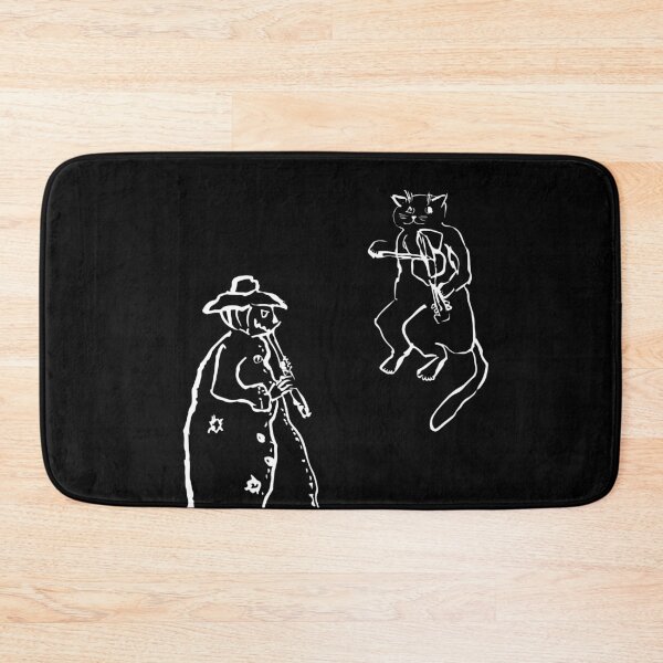 Item preview, Wandering Cat playing on a violin and the Scarecrow - on a flute designed and sold by Dina Akselrod.