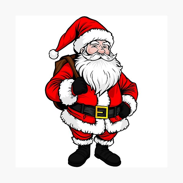 Item preview, little santa claus, santa claus figure for christmas funny cartoon. cute santa claus character figure from the front illustration graphic designed and sold by Marcin Adrian.