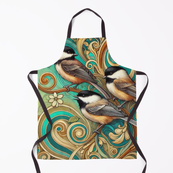 Item preview, Art Nouveau Chickadees designed and sold by PlasticAuto.