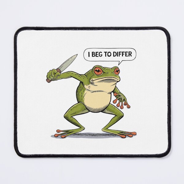 Item preview, Angry Frog, I beg to differ, funnyfits70, Humor, Funny, designed and sold by FunnyFits70.