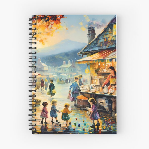Item preview, Street market in the rain designed and sold by violethue.
