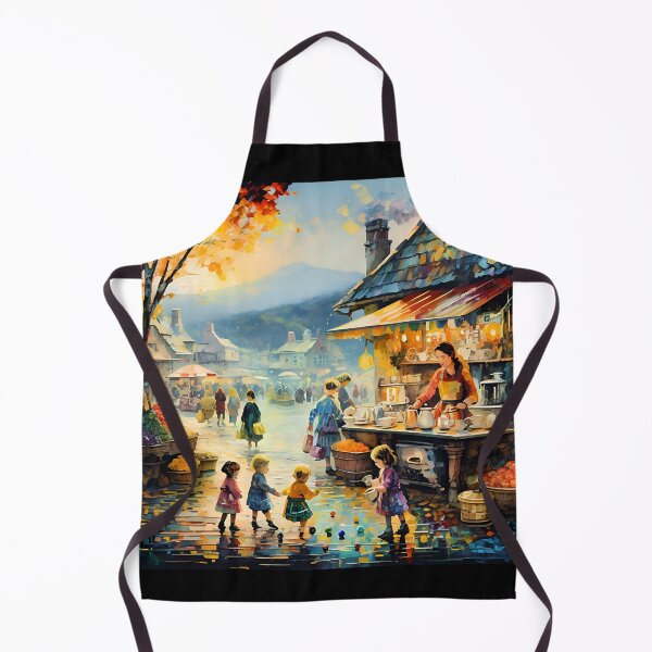 Item preview, Street market in the rain designed and sold by violethue.