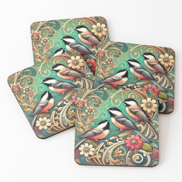 Item preview, Nouveau Chickadees designed and sold by PlasticAuto.