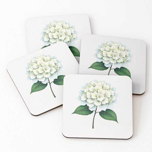 Item preview, Cute Single White Hydrangea designed and sold by Pirascano.