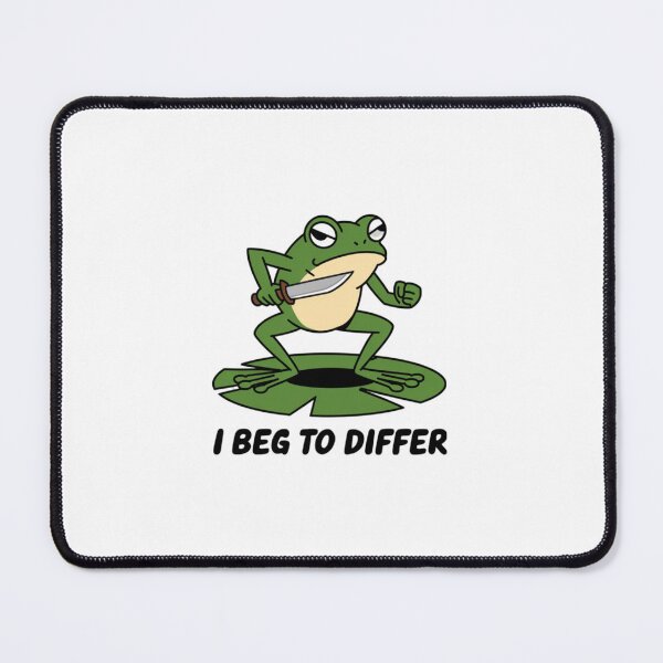 Item preview, Angry Frog, I beg to differ, funnyfits70, Humor, Funny, designed and sold by FunnyFits70.