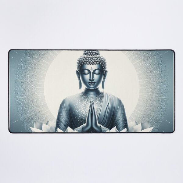 Item preview, Buda azul en loto blanco designed and sold by Simplybe1.