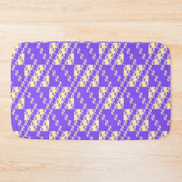 Item preview, Purple and Pastel Yellow Rectangle Checkers Pattern designed and sold by Colorful Misfits.