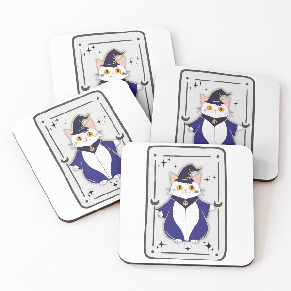 Item preview, The Feline Wizard: A Tarot Card of Magic and Mystery. Blue Magical Cat Wizard with Enchanting Hat. designed and sold by MarCreativArt.