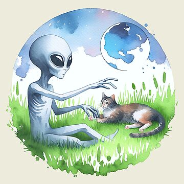 Vorschaubild zum Design Alien spielt mit Katze von Kobeko