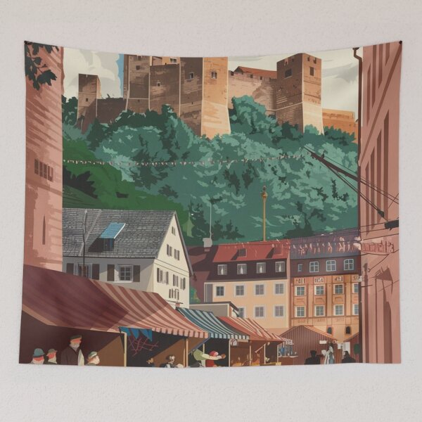 Item preview, Nuremberg Vintage Travel Poster designed and sold by TravelerRat.
